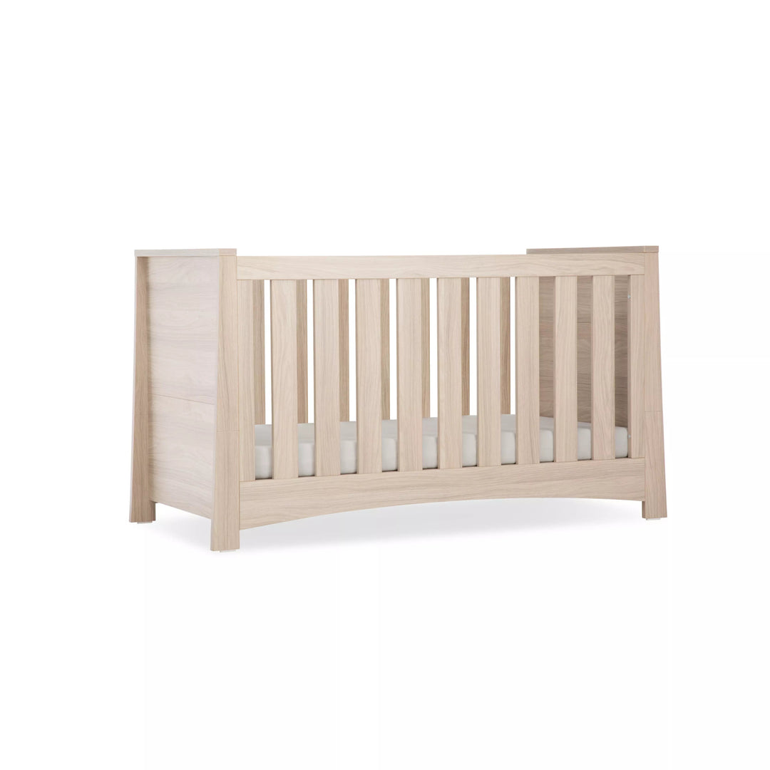 CuddleCo Isla 2 Piece Nursery Furniture Set (Cot Bed & Dresser) - Ash - Pramsy