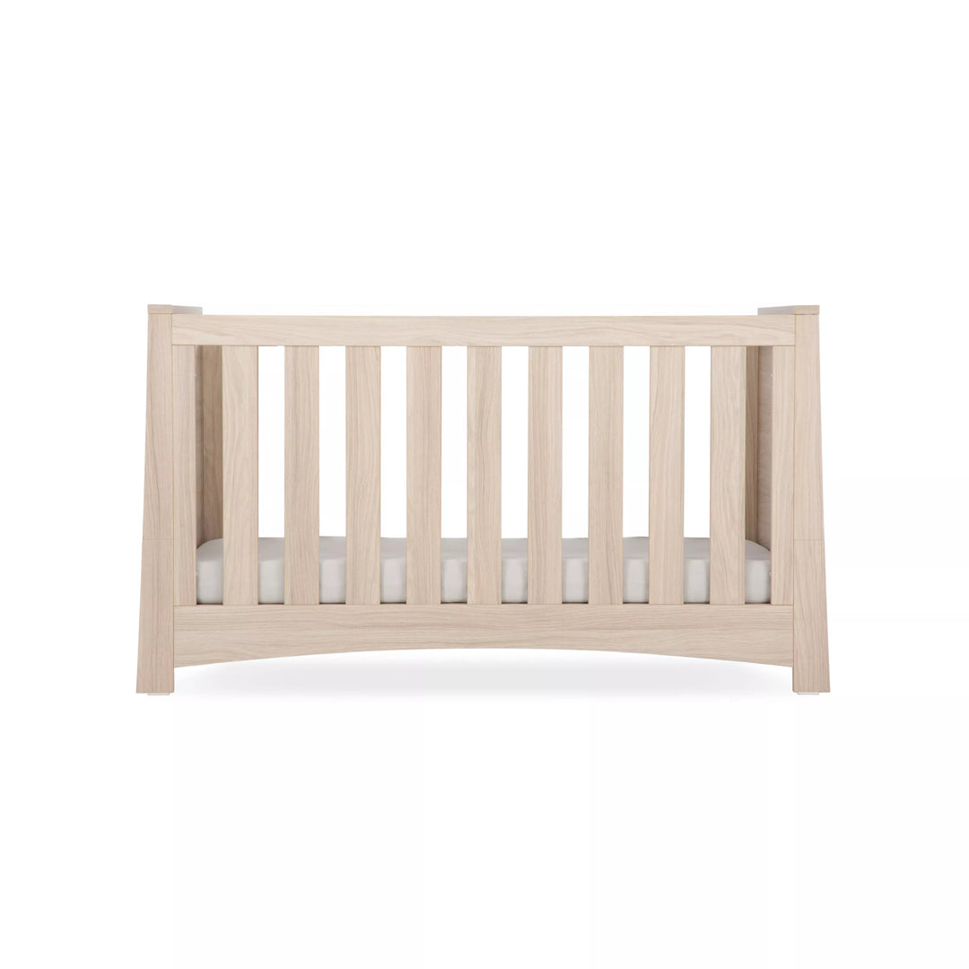 CuddleCo Isla 2 Piece Nursery Furniture Set (Cot Bed & Dresser) - Ash - Pramsy