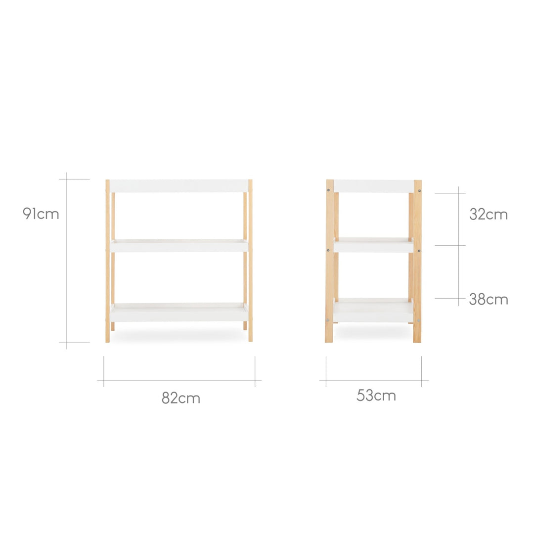 CuddleCo Nola Changing Table - White & Natural - Pramsy