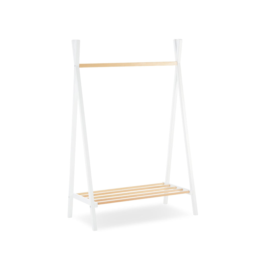 CuddleCo Nola Clothes Rail - White & Natural - Pramsy