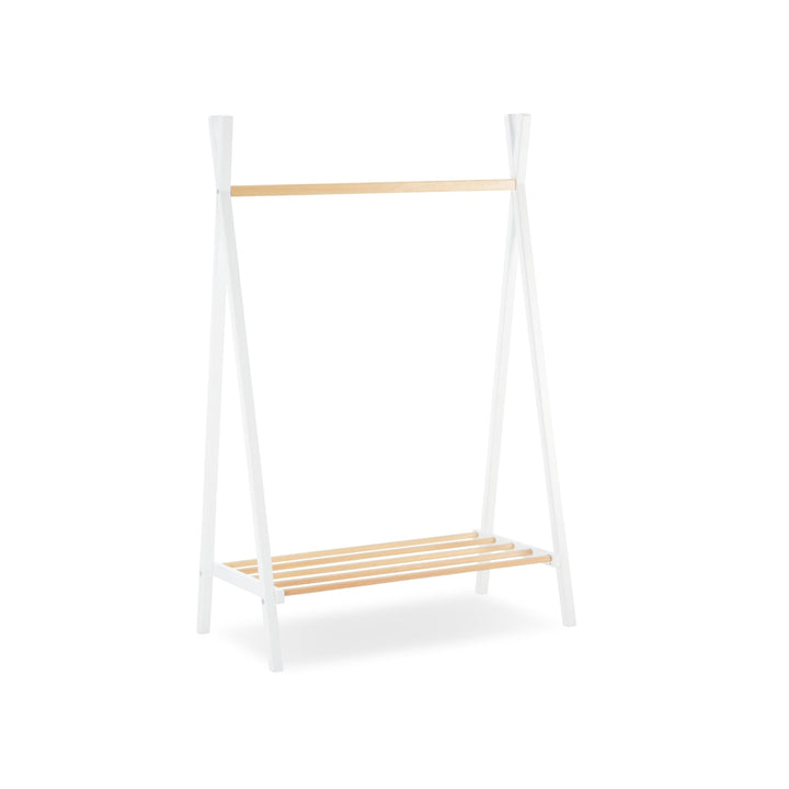 CuddleCo Nola Clothes Rail - White & Natural - Pramsy