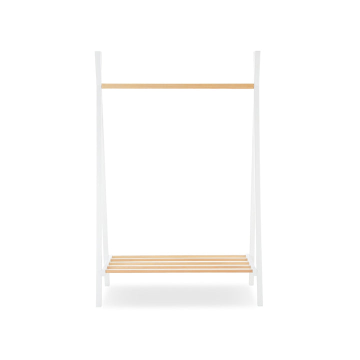 CuddleCo Nola Clothes Rail - White & Natural - Pramsy