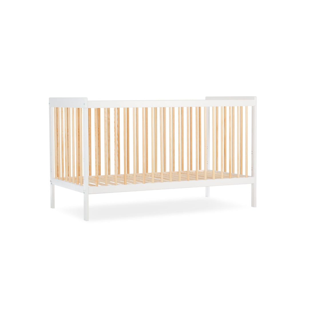 CuddleCo Nola Cot Bed - White/Natural - Pramsy