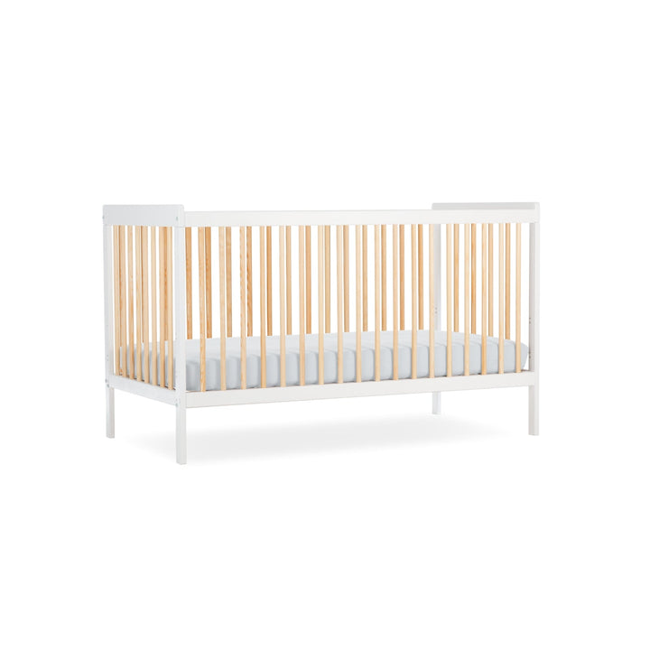 CuddleCo Nola Cot Bed - White/Natural - Pramsy