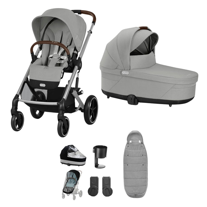 CYBEX Balios S Lux Essential Bundle - Stone Grey - New 2024 - Pramsy