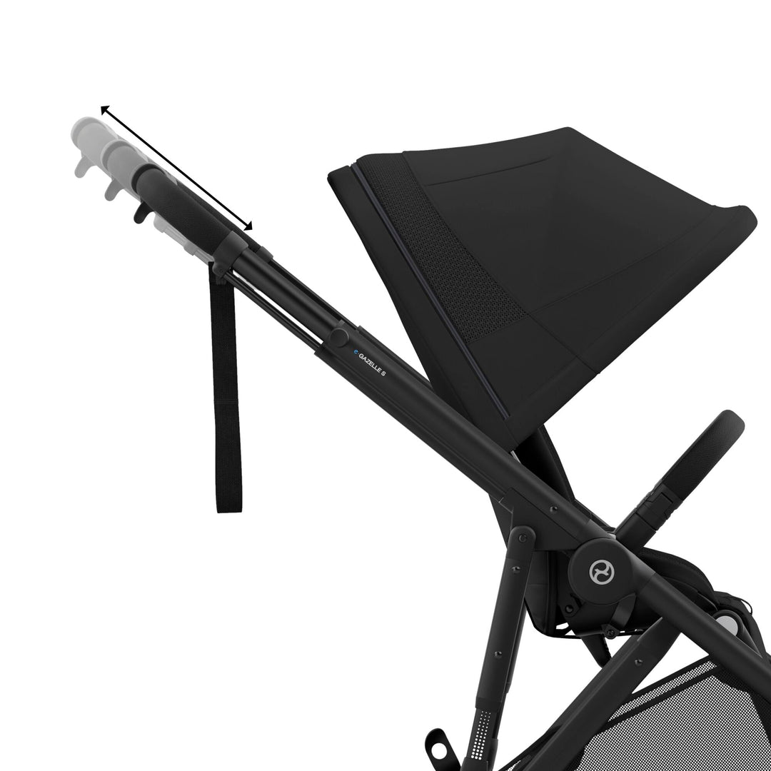 CYBEX e - Gazelle S Pushchair Essential Bundle - Moon Black - Pramsy