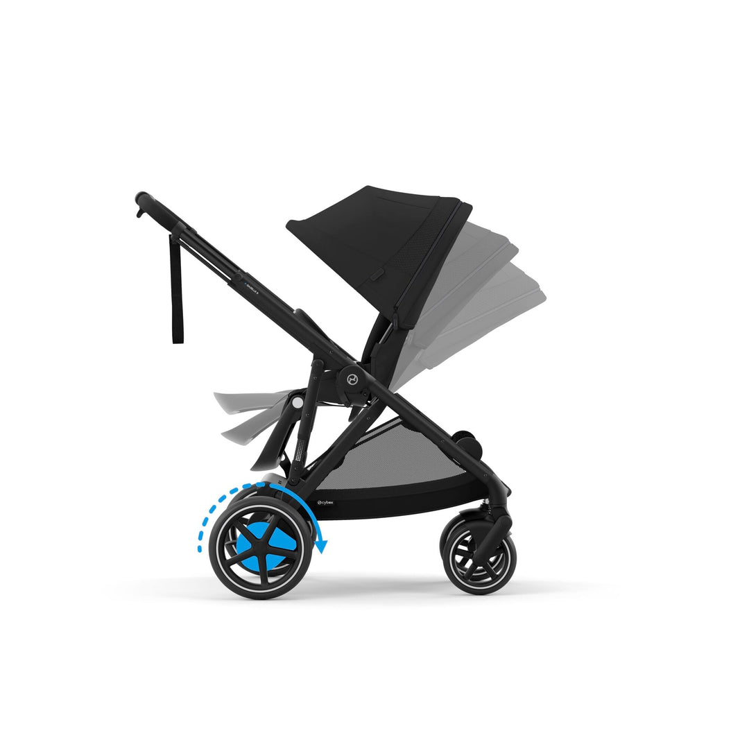 CYBEX e - Gazelle S Pushchair Essential Bundle - Moon Black - Pramsy