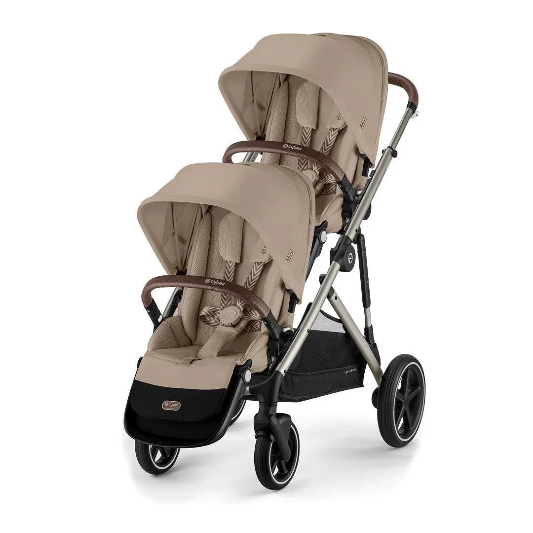 CYBEX e - Gazelle S Pushchair/Double - Almond Beige - Pramsy