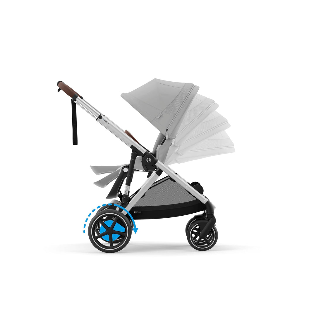 CYBEX e - Gazelle S Pushchair/Double - Stone Grey - New 2024 - Pramsy