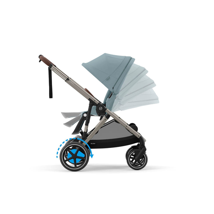 CYBEX e - Gazelle S Pushchair/Double - Stormy Blue - New 2024 - Pramsy