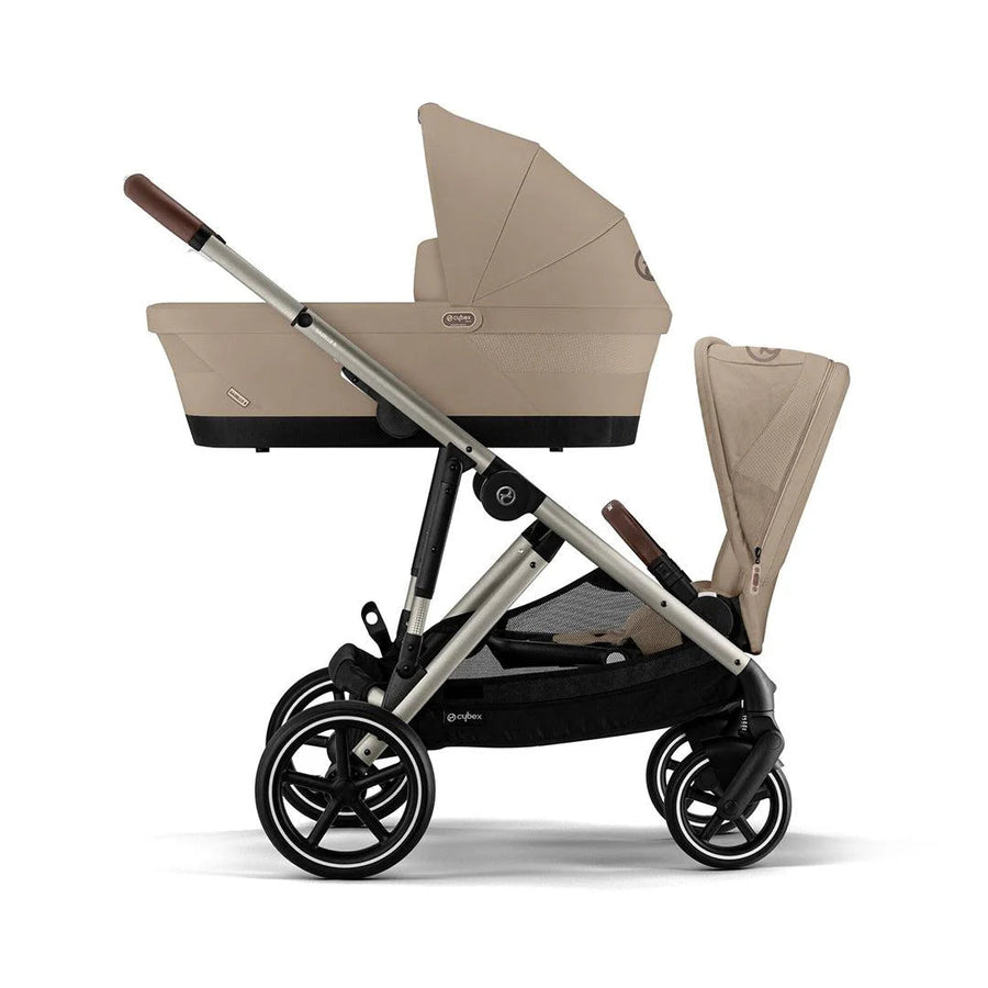 CYBEX Gazelle S Double Pushchair - Almond Beige - Pramsy