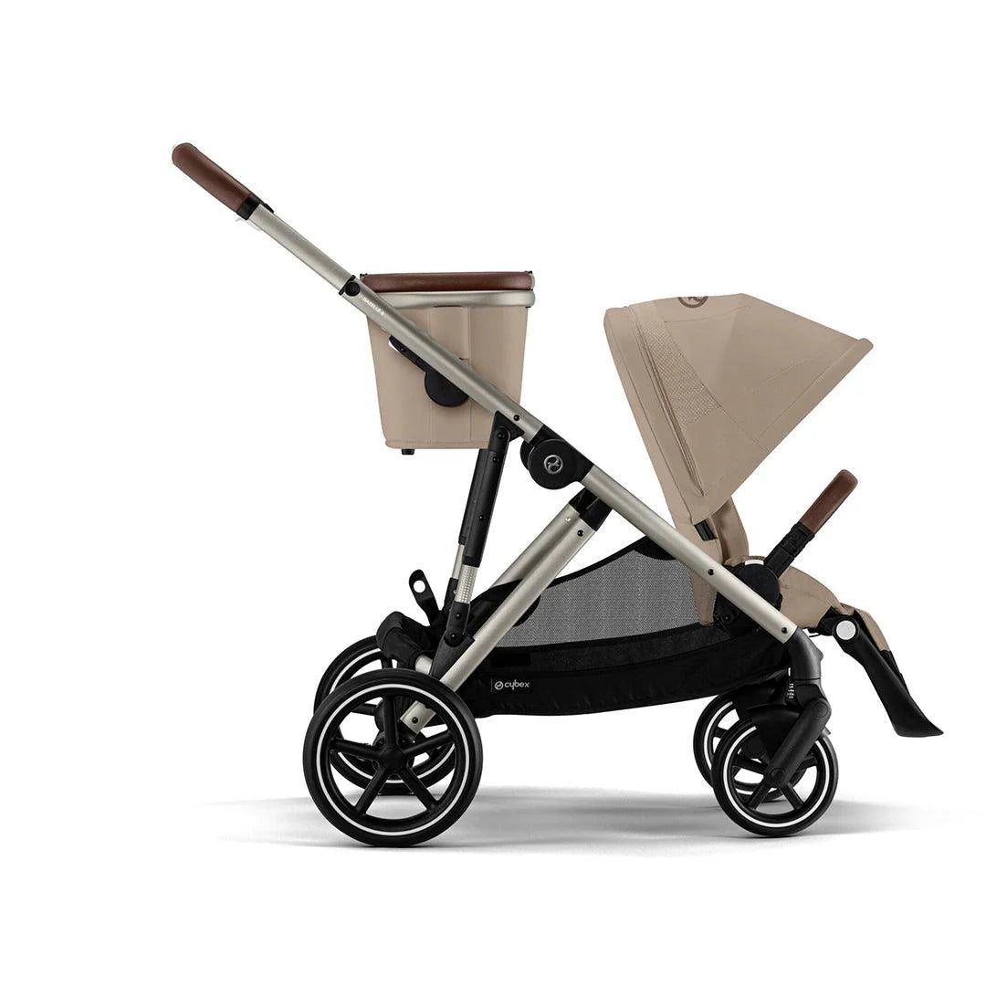 CYBEX Gazelle S Double Pushchair - Almond Beige - Pramsy