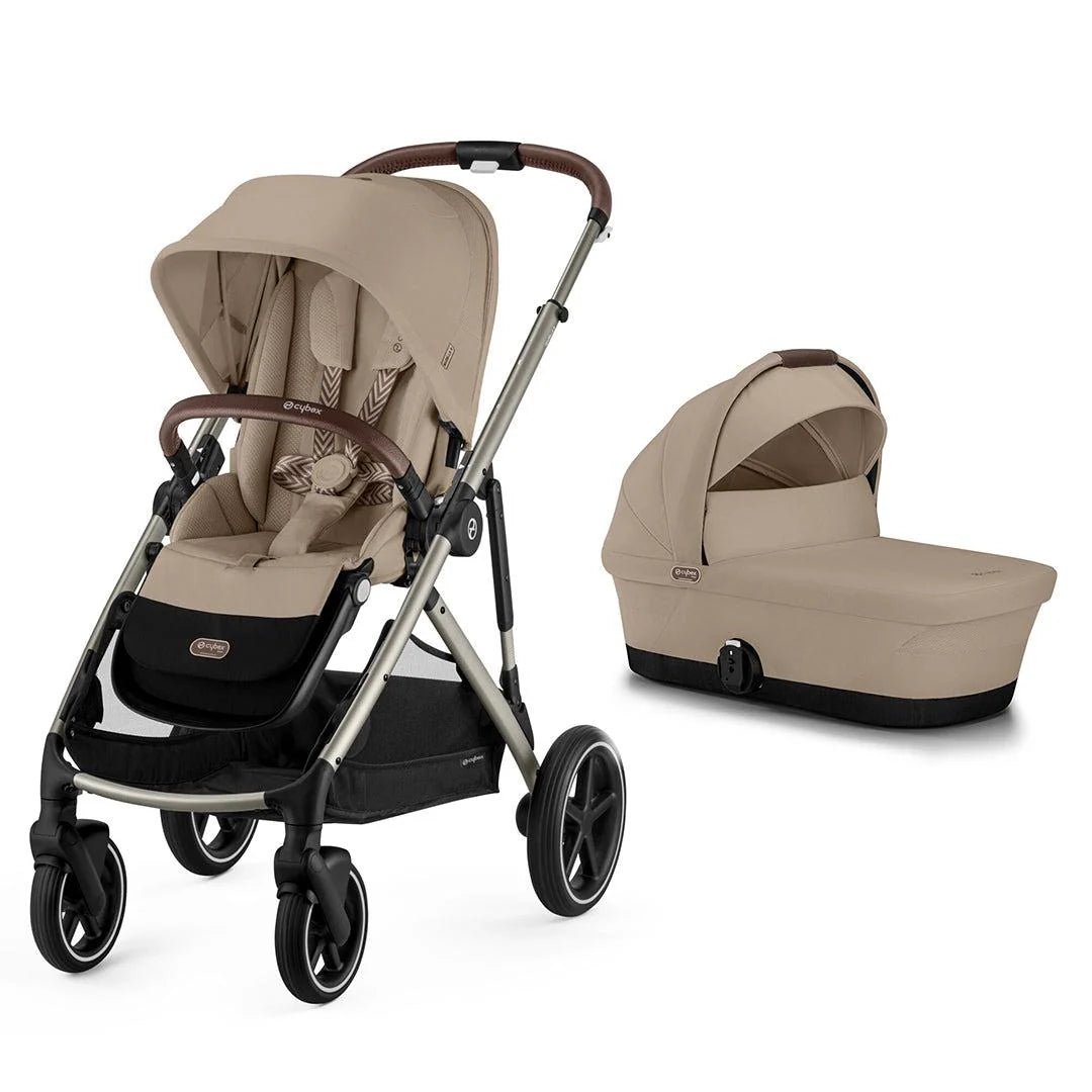 CYBEX Gazelle S Double Pushchair - Almond Beige - Pramsy