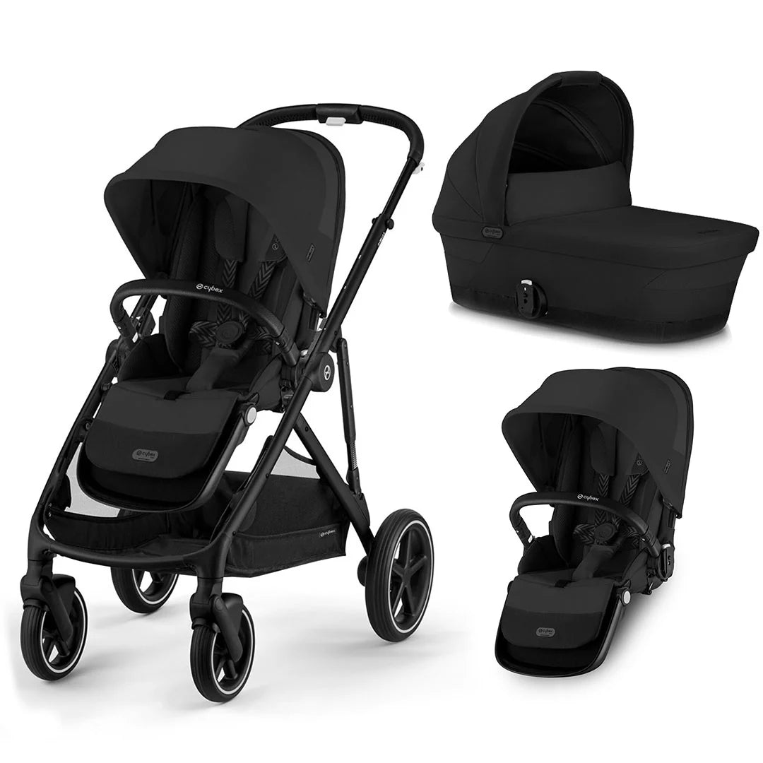 CYBEX Gazelle S Double Pushchair - Moon Black - Pramsy