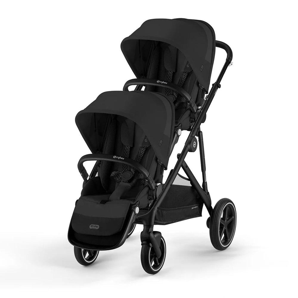 CYBEX Gazelle S Double Pushchair - Moon Black - Pramsy