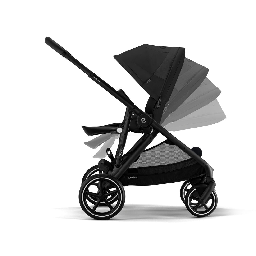 CYBEX Gazelle S Double Pushchair - Moon Black - Pramsy