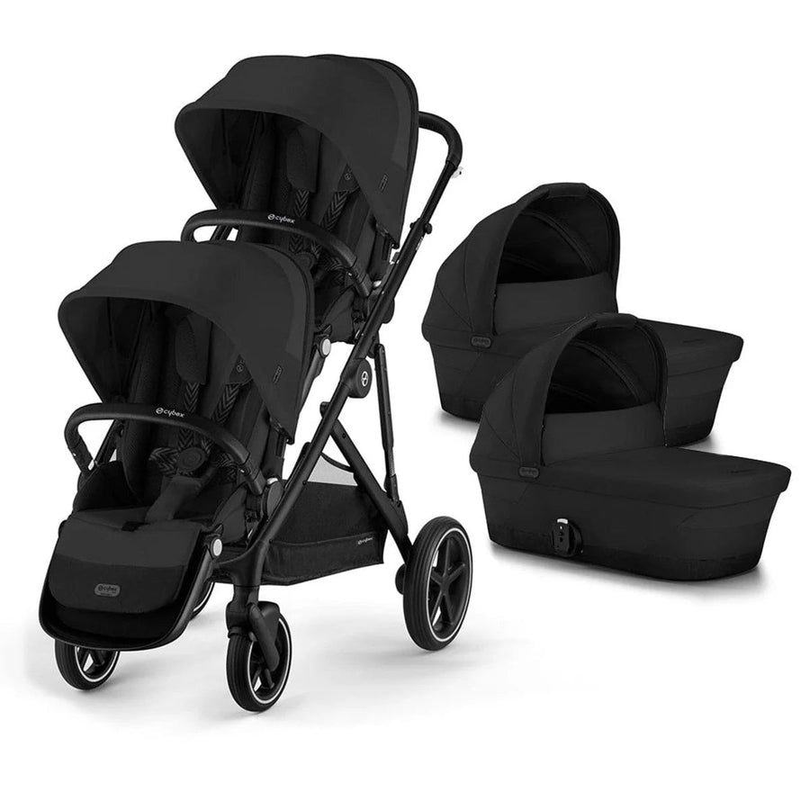 CYBEX Gazelle S Twin Pushchair - Moon Black - Pramsy