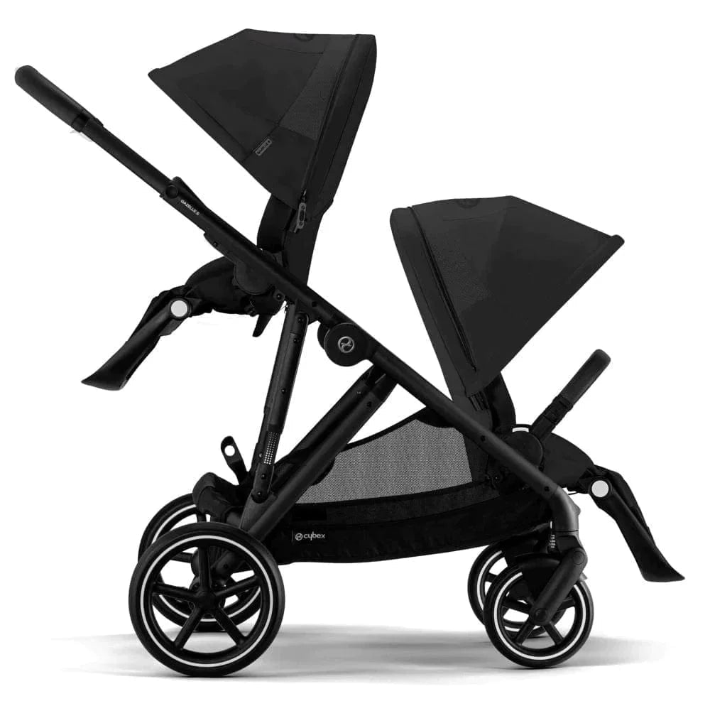 CYBEX Gazelle S Twin Pushchair - Moon Black - Pramsy