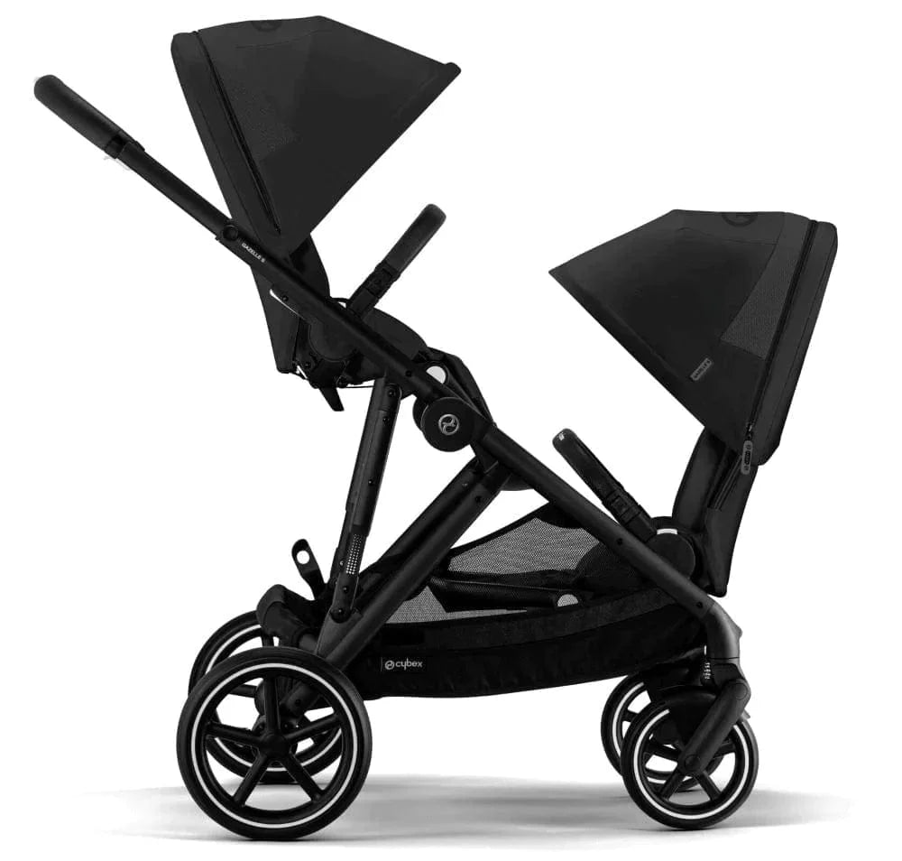 CYBEX Gazelle S Twin Pushchair - Moon Black - Pramsy