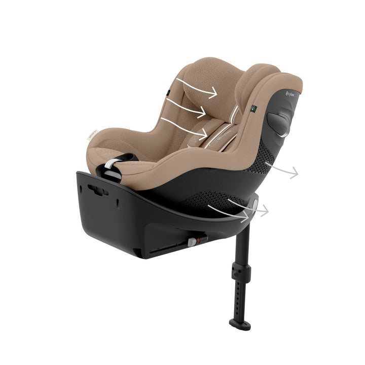 CYBEX Sirona G i - Size Plus Rotating Car Seat - Almond Beige - Pramsy