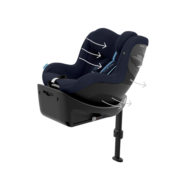 CYBEX Sirona G i - Size Plus Rotating Car Seat - Ocean Blue - Pramsy