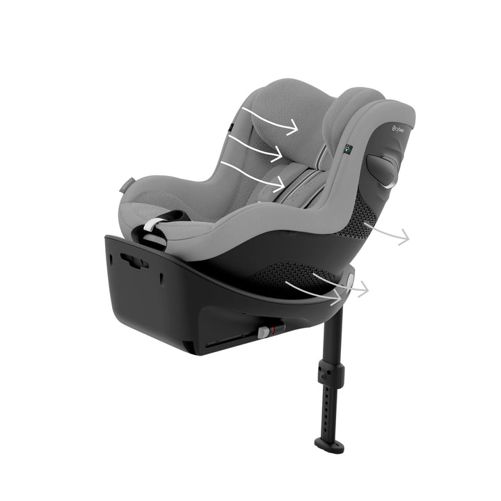 CYBEX Sirona G i - Size Plus Rotating Car Seat - Stone Grey - Pramsy