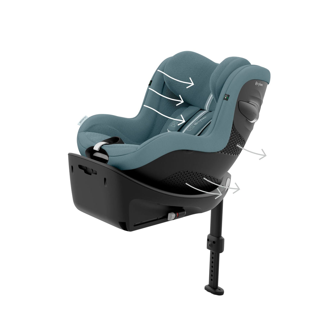 CYBEX Sirona G i - Size Plus Rotating Car Seat - Stormy Blue - Pramsy