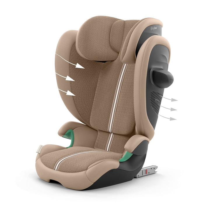 CYBEX Solution G2 i - Size Plus Folding Car Seat - Almond Beige - Pramsy