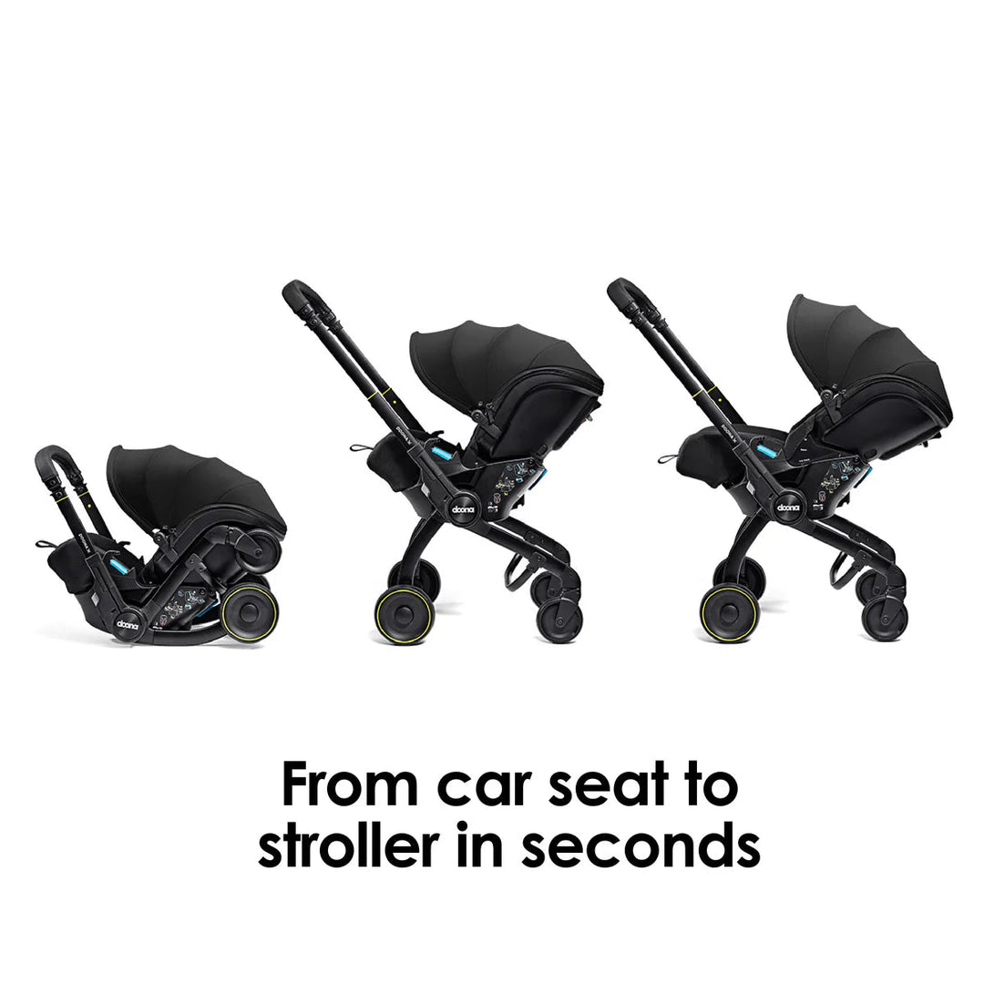 Doona X Car Seat & Stroller + ISOFIX Base - Nitro Black - Pramsy