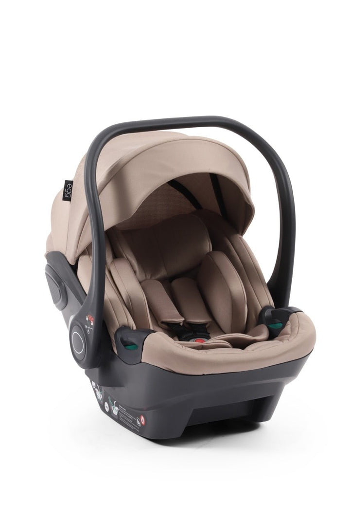 Egg Shell i - Size Infant Car Seat - Houndstooth Almond - Pramsy