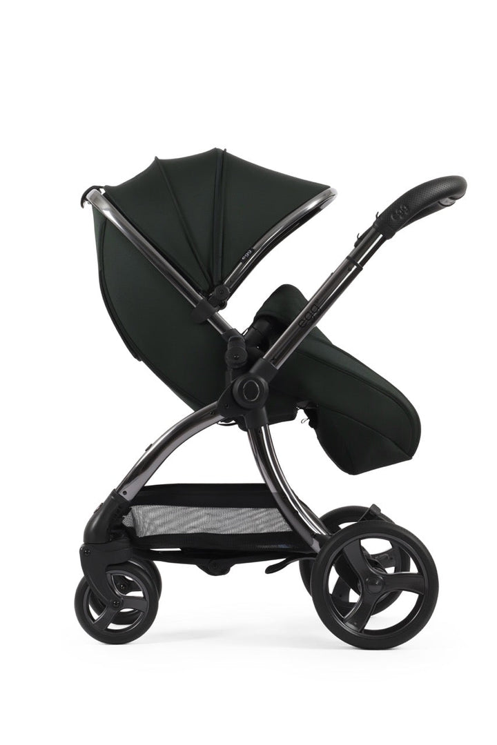 Egg3 Stroller & Carrycot with Egg Shell Car Seat and Base Luxury Bundle - Black Olive - Pramsy