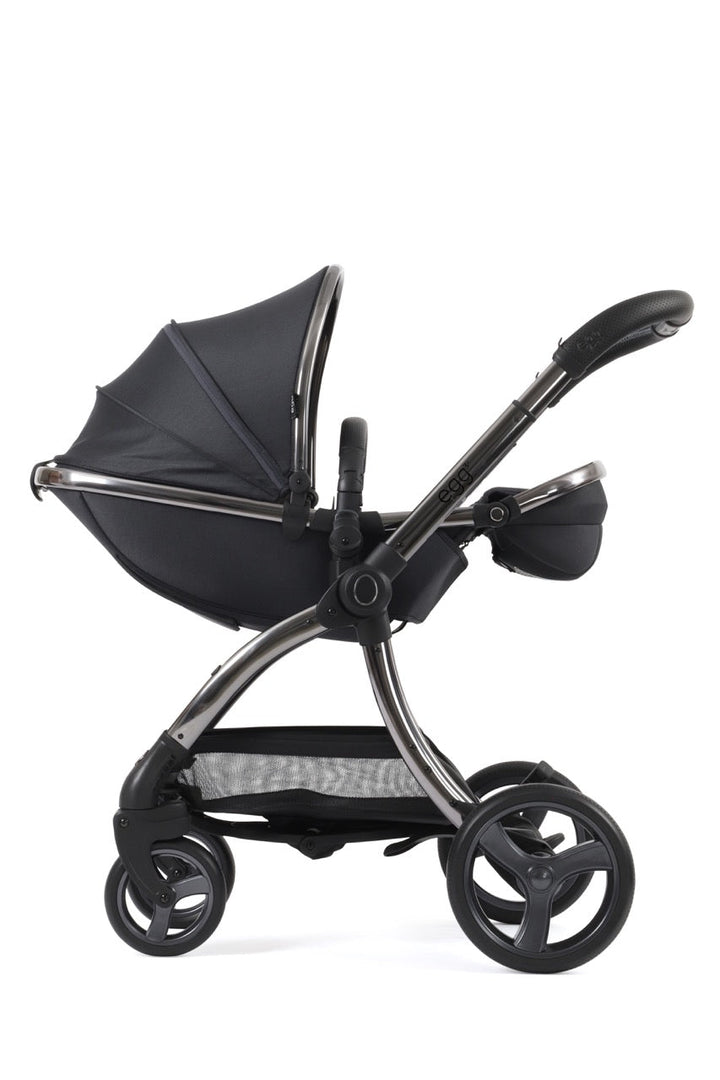 Egg3 Stroller & Carrycot with Egg Shell Car Seat and Base Luxury Bundle - Carbonite - Pramsy