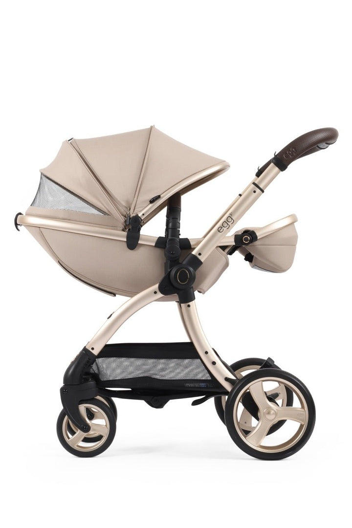 Egg3 Stroller & Carrycot with Egg Shell Car Seat and Base Luxury Bundle - Feather - Pramsy