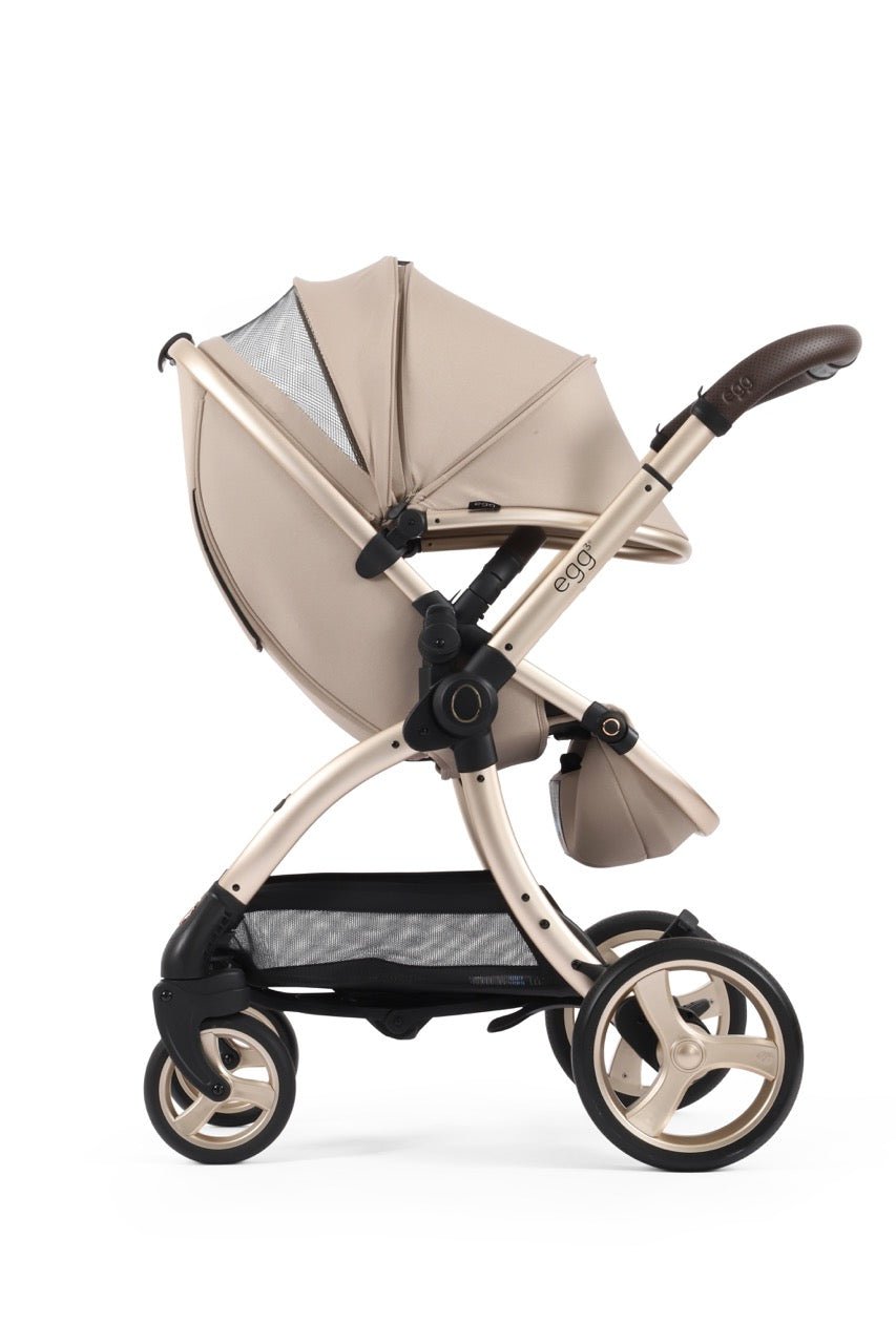 Egg3 Stroller & Carrycot with Egg Shell Car Seat and Base Luxury Bundle - Feather - Pramsy