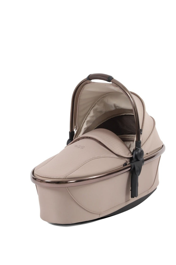 Egg3 Stroller & Carrycot with Egg Shell Car Seat and Base Luxury Bundle - Limited Edition Houndstooth Almond - Pramsy