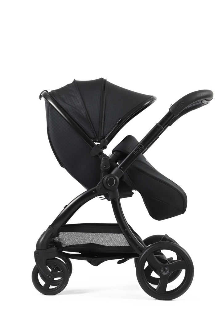 Egg3 Stroller & Carrycot with Egg Shell Car Seat and Base Luxury Bundle - Limited Edition Houndstooth Black - Pramsy