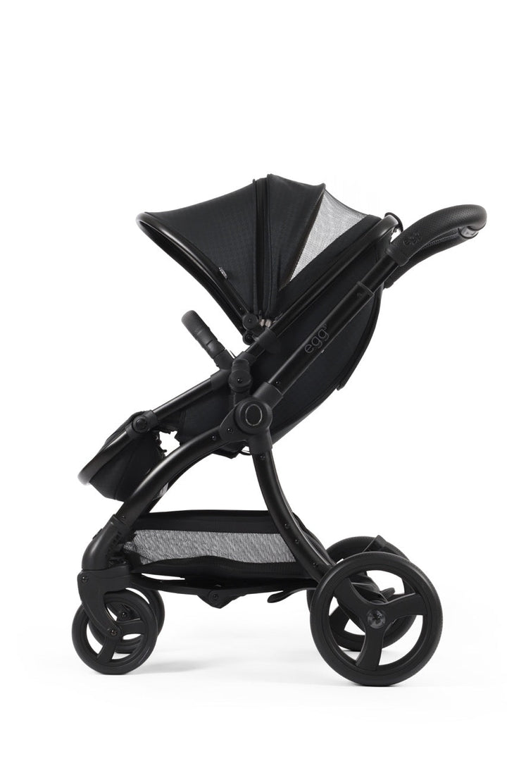 Egg3 Stroller & Carrycot with Egg Shell Car Seat and Base Luxury Bundle - Limited Edition Houndstooth Black - Pramsy