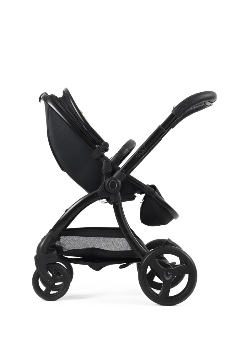 Egg3 Stroller & Carrycot with Egg Shell Car Seat and Base Luxury Bundle - Limited Edition Houndstooth Black - Pramsy