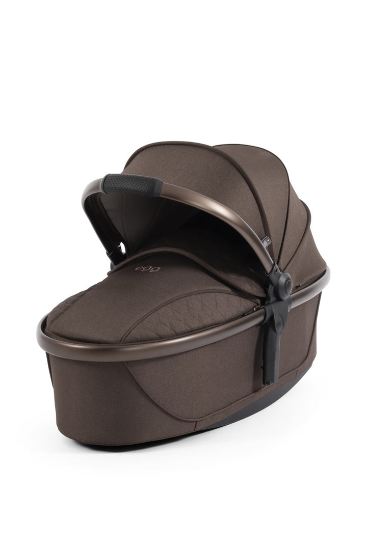 Egg3 Stroller & Carrycot with Egg Shell Car Seat and Base Luxury Bundle - Chocolate Velvet - New 2025 - Pramsy