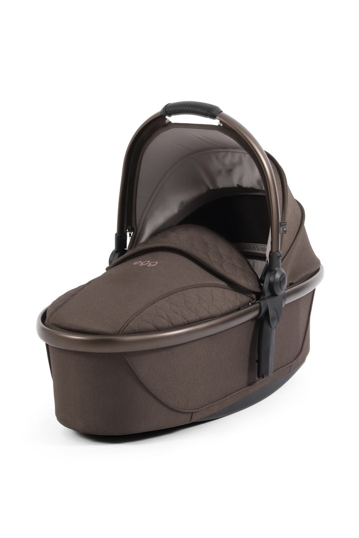 Egg3 Stroller & Carrycot with Egg Shell Car Seat and Base Luxury Bundle - Chocolate Velvet - New 2025 - Pramsy