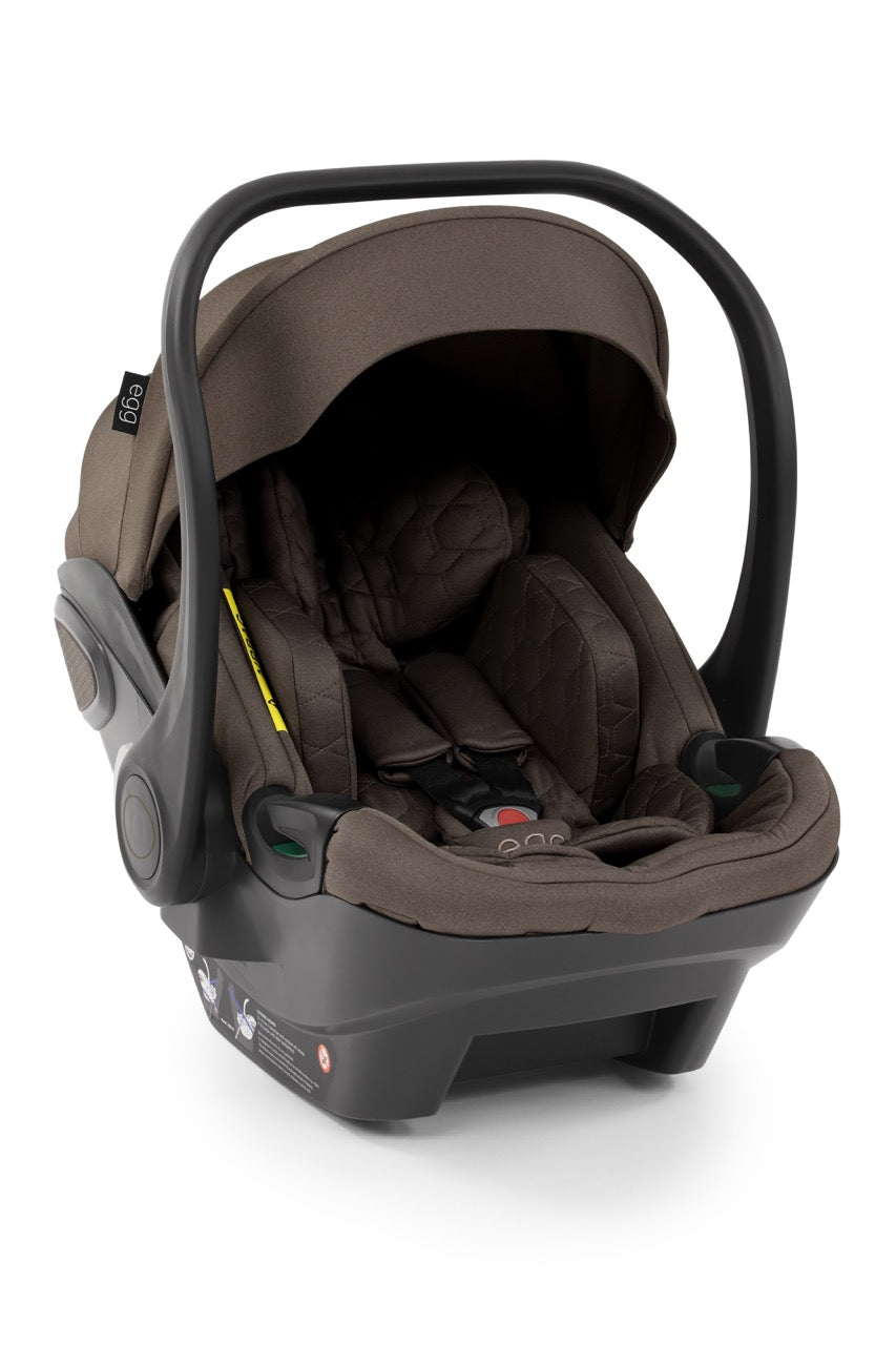 Egg3 Stroller & Carrycot with Egg Shell Car Seat and Base Luxury Bundle - Chocolate Velvet - New 2025 - Pramsy