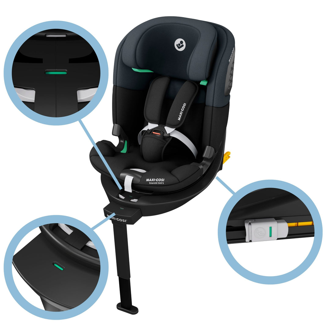 Maxi - Cosi Emerald 360 S Car Seat - Tonal Black - Pramsy