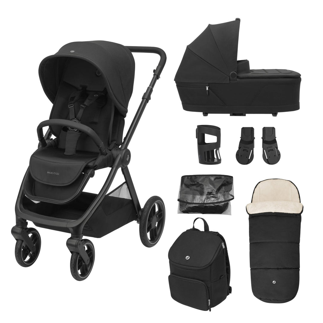 Maxi-Cosi Oxford 7 Piece Essential Bundle - Twillic Black - Pramsy