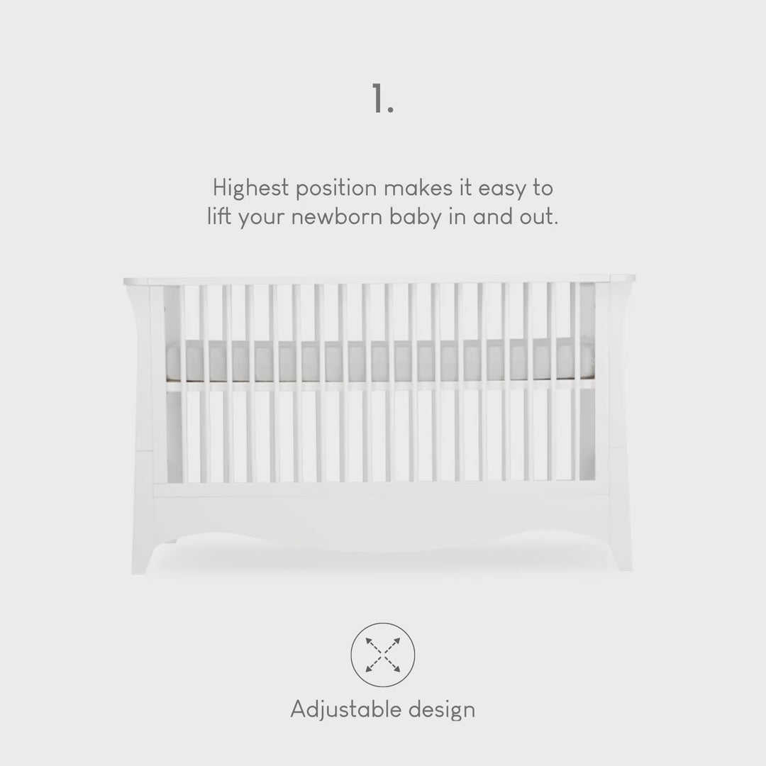 CuddleCo Clara Cot Bed - White