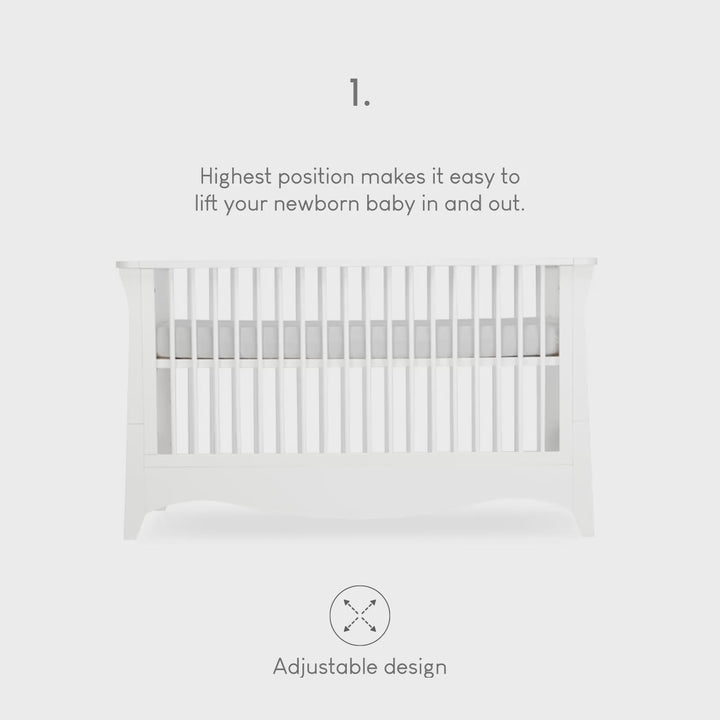 CuddleCo Clara Cot Bed - White