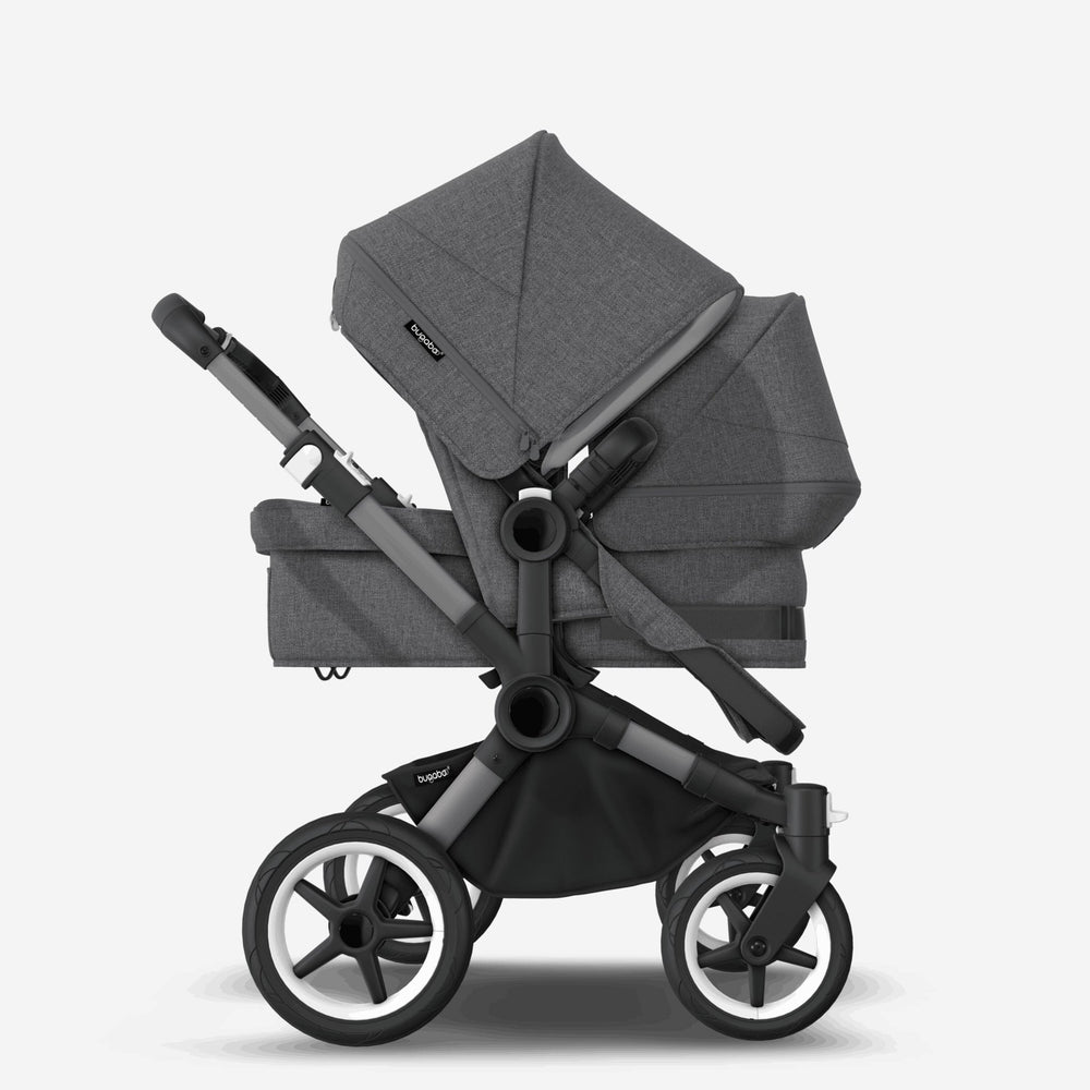 Refurbished Bugaboo Donkey 5 Duo - Grey Melange on Graphite - Pramsy