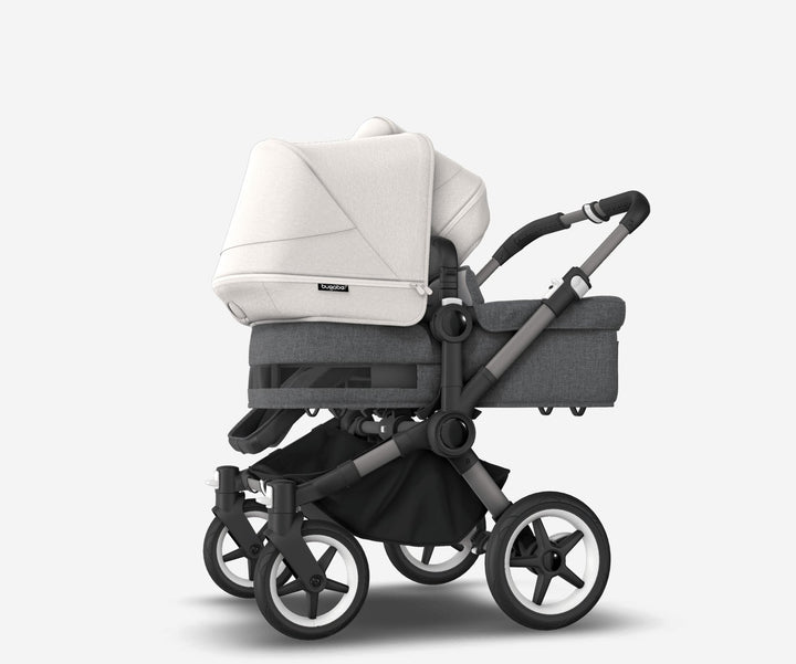 Refurbished Bugaboo Donkey 5 Duo - Misty White and Grey Melange on Graphite - Pramsy