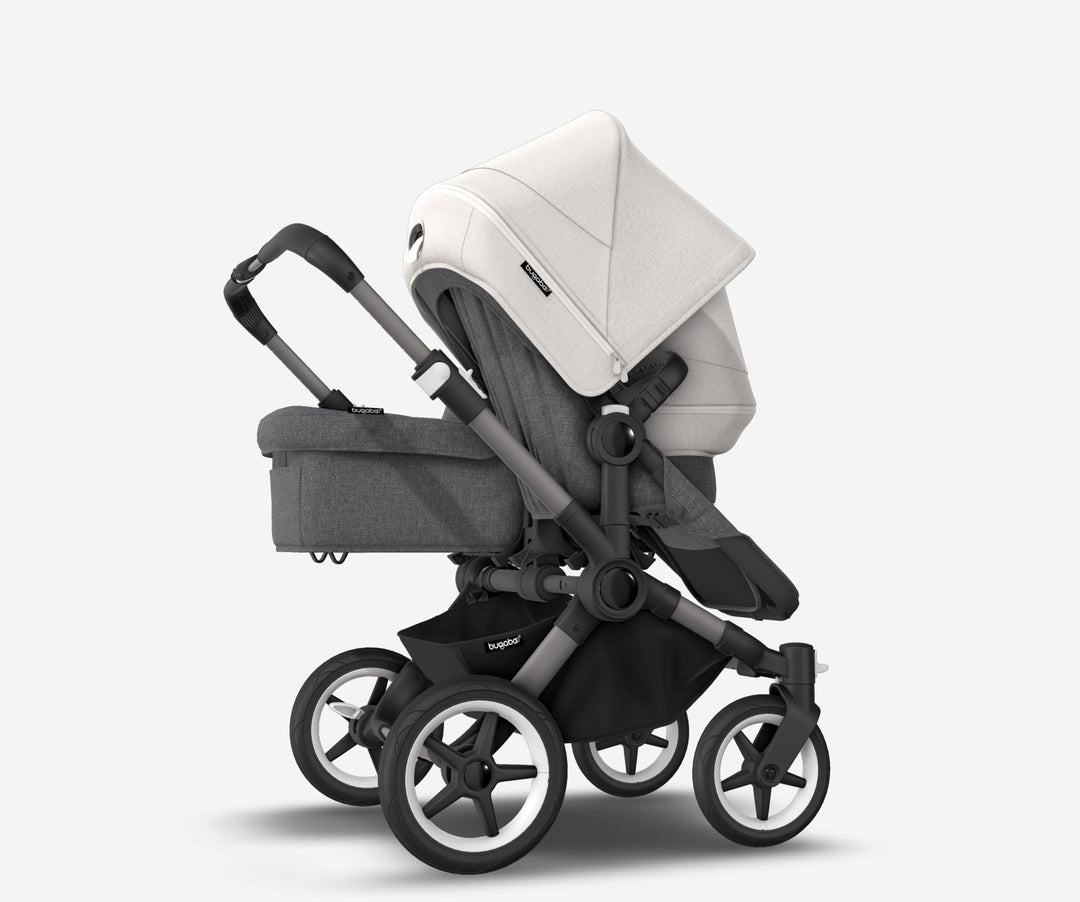 Refurbished Bugaboo Donkey 5 Duo - Misty White and Grey Melange on Graphite - Pramsy