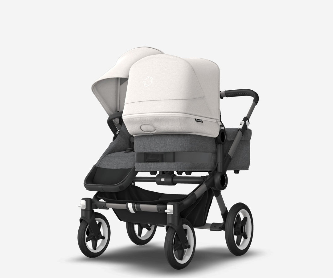 Refurbished Bugaboo Donkey 5 Duo - Misty White and Grey Melange on Graphite - Pramsy