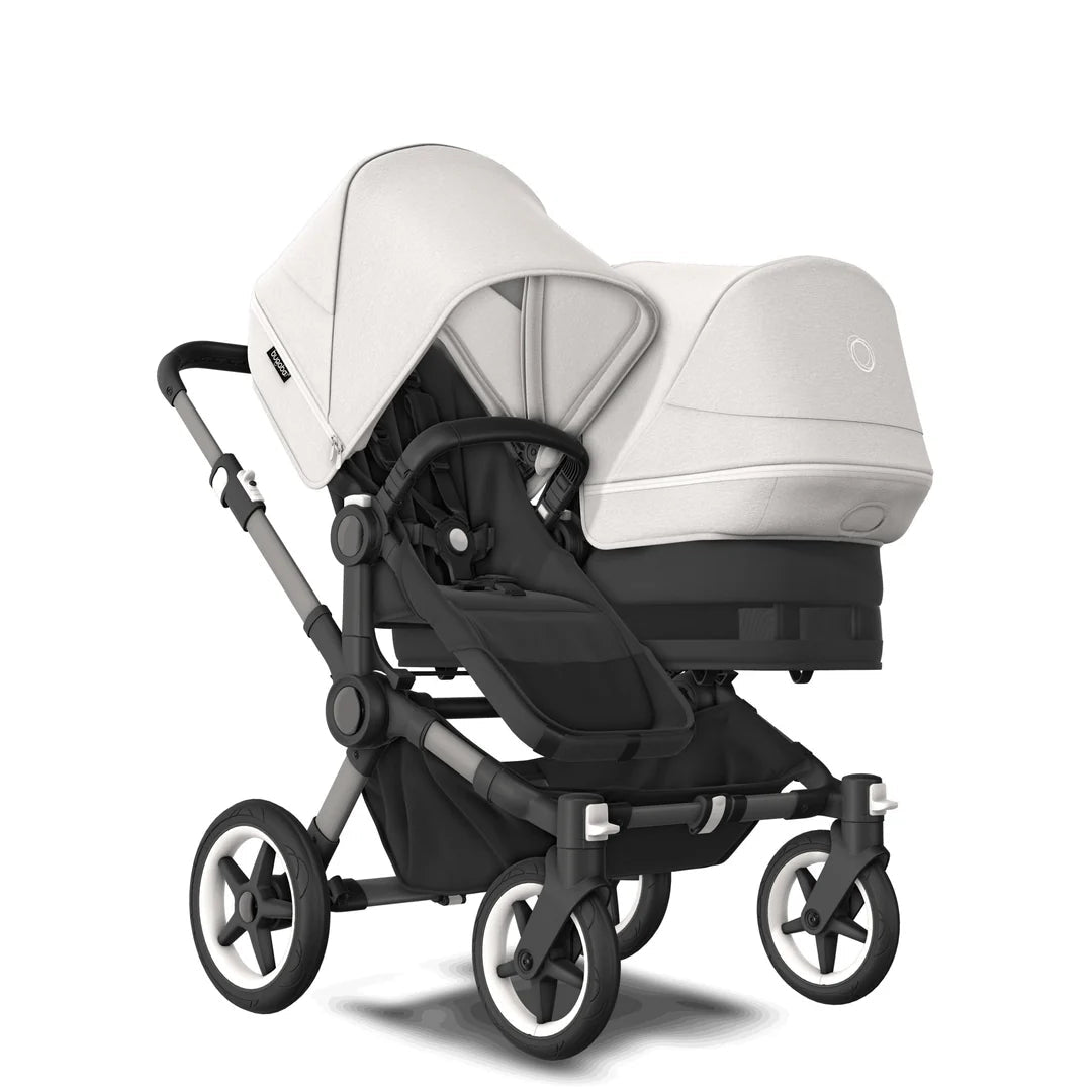 Refurbished Bugaboo Donkey 5 Duo - Misty White and Midnight Black on Graphite - Pramsy